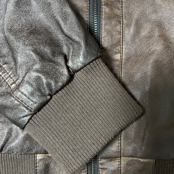 Guess Vintage Brown Leather Jacket - Picture 5 of 5